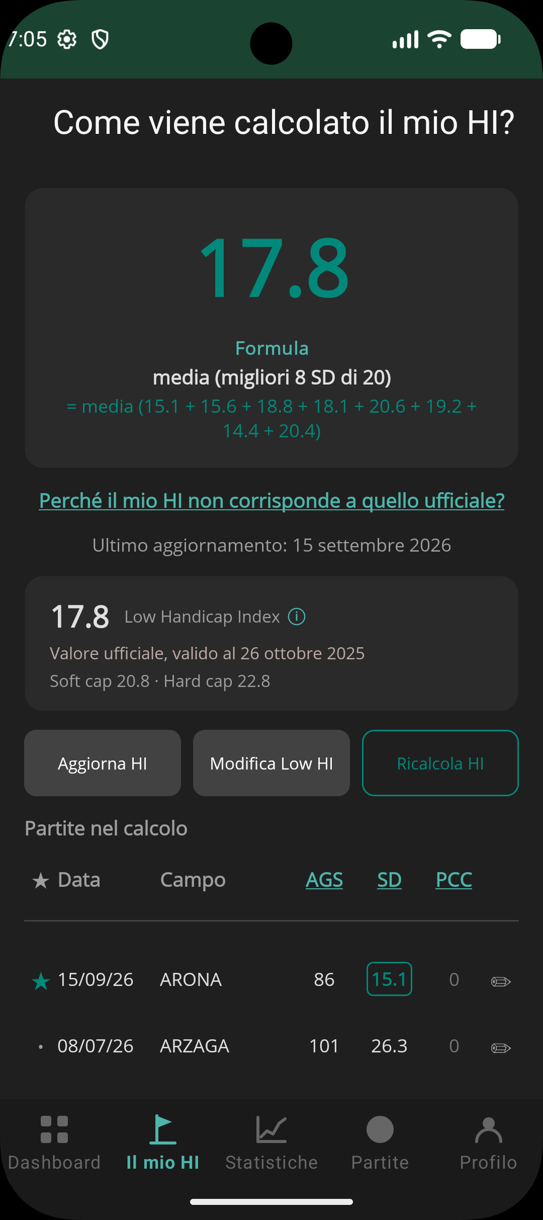 GolfTracker — Il mio HI